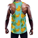 Banana Palm Leaf Pattern Print Training Tank Top