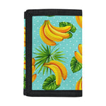 Banana Palm Leaf Pattern Print Trifold Wallet