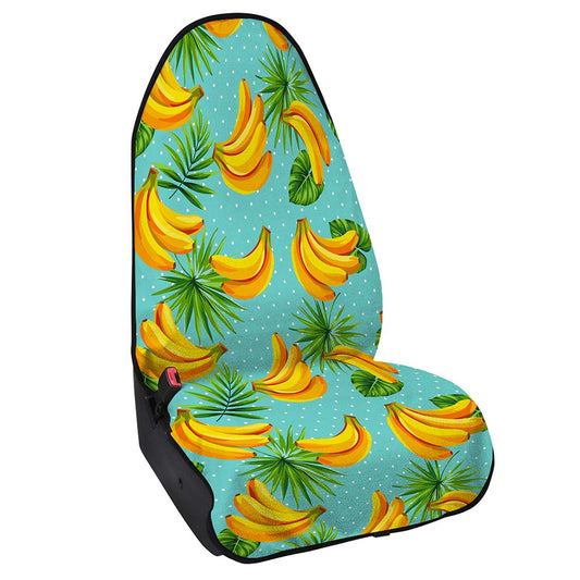 Banana Palm Leaf Pattern Print Waterproof Car Seat Cover