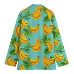 Banana Palm Leaf Pattern Print Women's Blazer