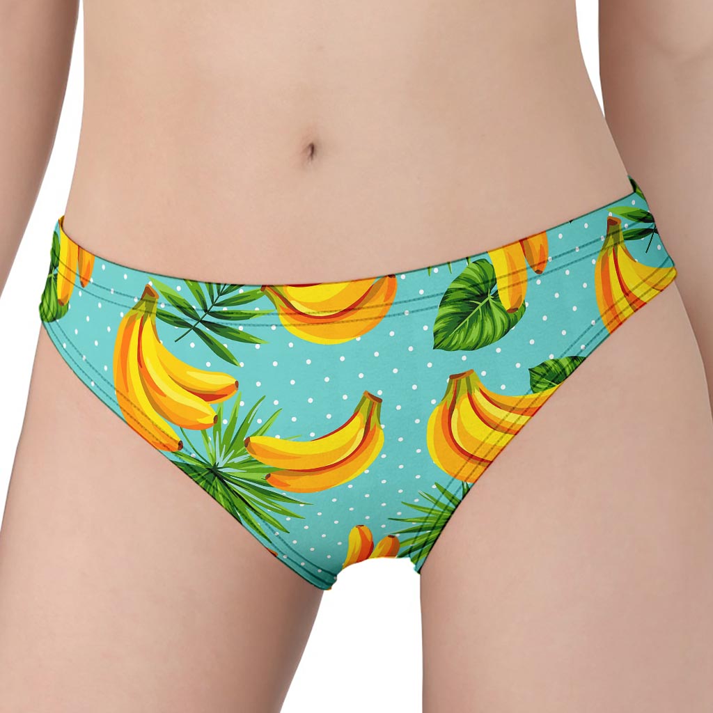 Banana Palm Leaf Pattern Print Women's Panties