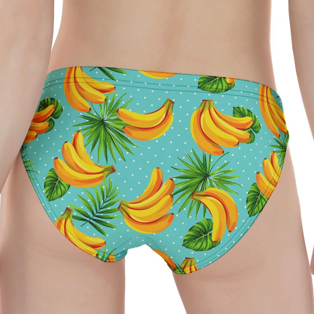 Banana Palm Leaf Pattern Print Women's Panties