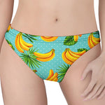 Banana Palm Leaf Pattern Print Women's Thong