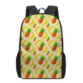 Banana Pineapple Pattern Print 17 Inch Backpack