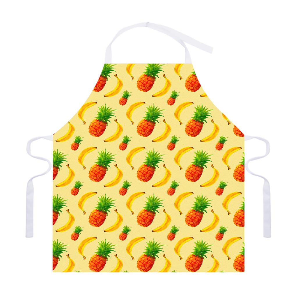 Banana Pineapple Pattern Print Adjustable Apron