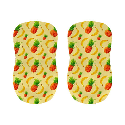 Banana Pineapple Pattern Print Bar Stool Covers