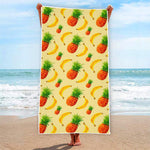 Banana Pineapple Pattern Print Beach Towel