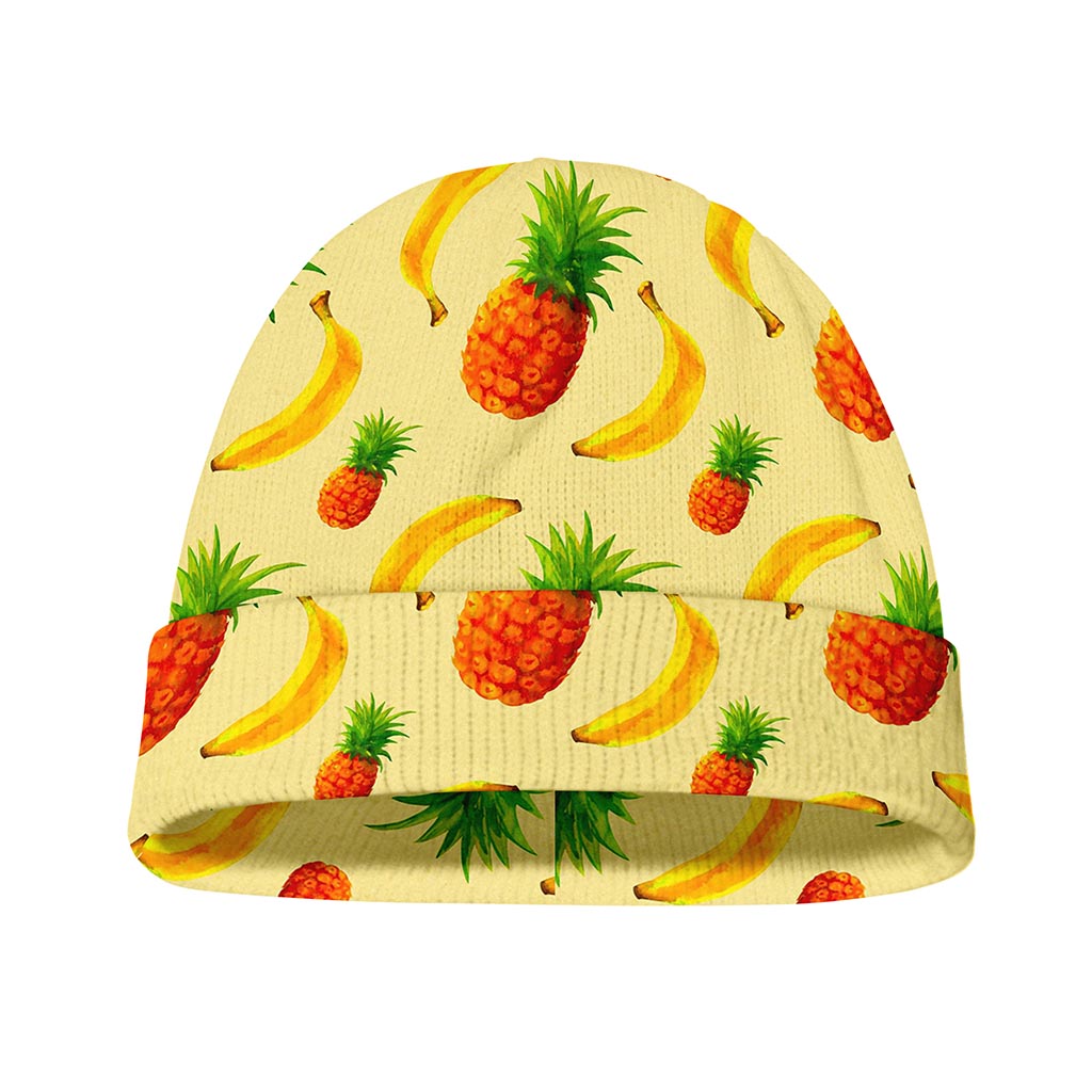 Banana Pineapple Pattern Print Beanie