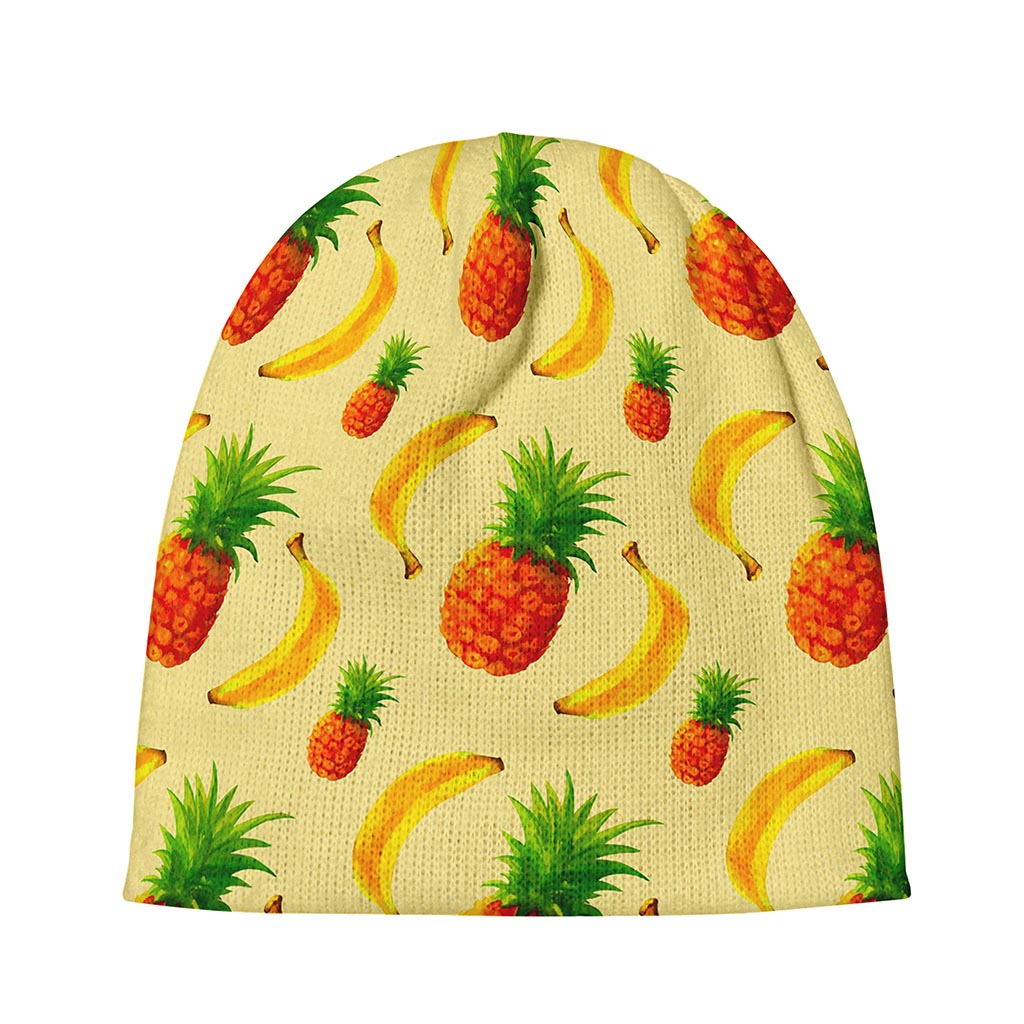 Banana Pineapple Pattern Print Beanie