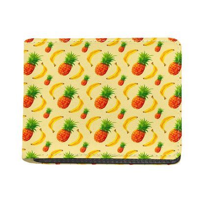 Banana Pineapple Pattern Print Bifold Wallet