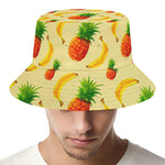 Banana Pineapple Pattern Print Bucket Hat