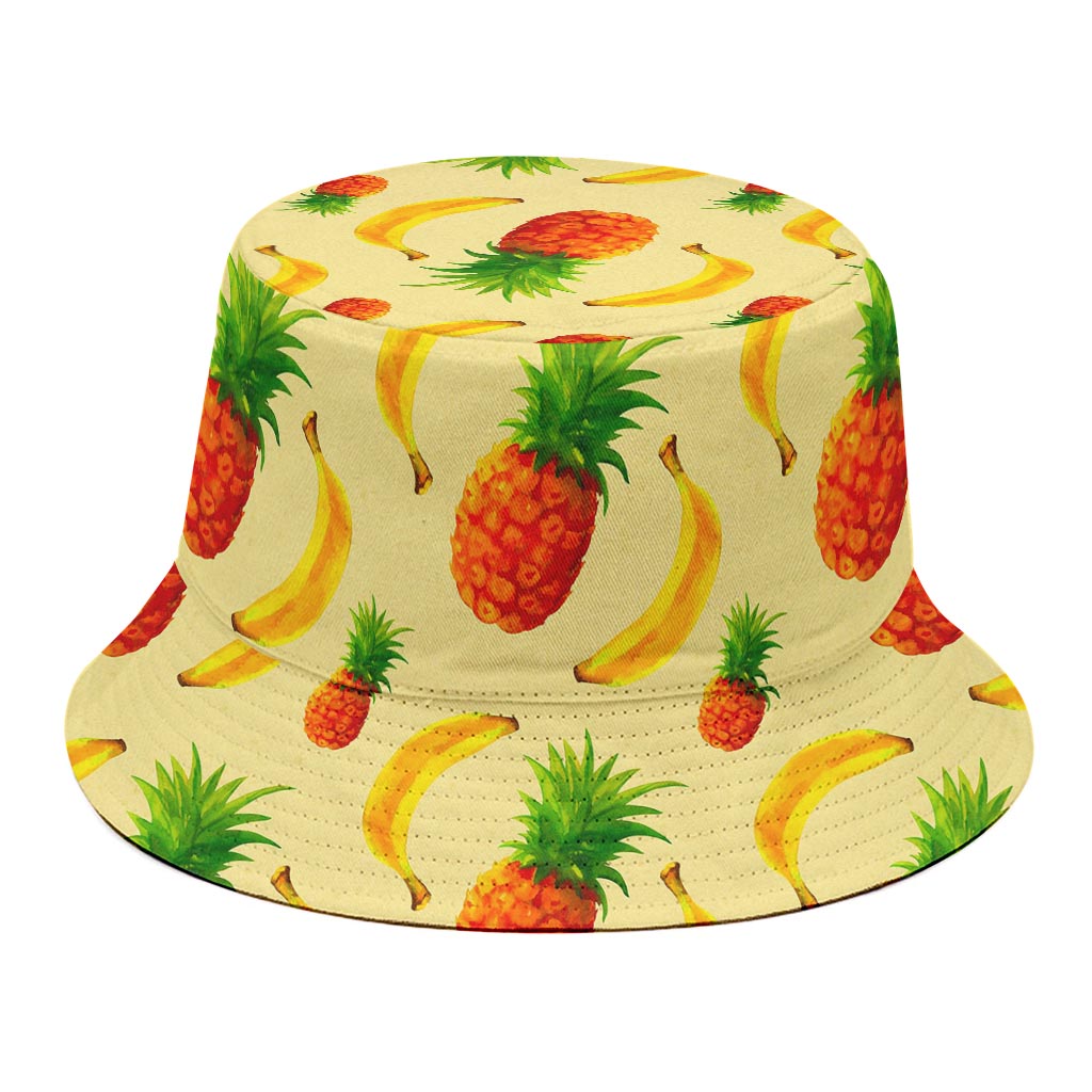 Banana Pineapple Pattern Print Bucket Hat