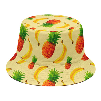 Banana Pineapple Pattern Print Bucket Hat