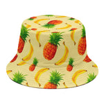 Banana Pineapple Pattern Print Bucket Hat
