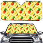 Banana Pineapple Pattern Print Car Windshield Sun Shade