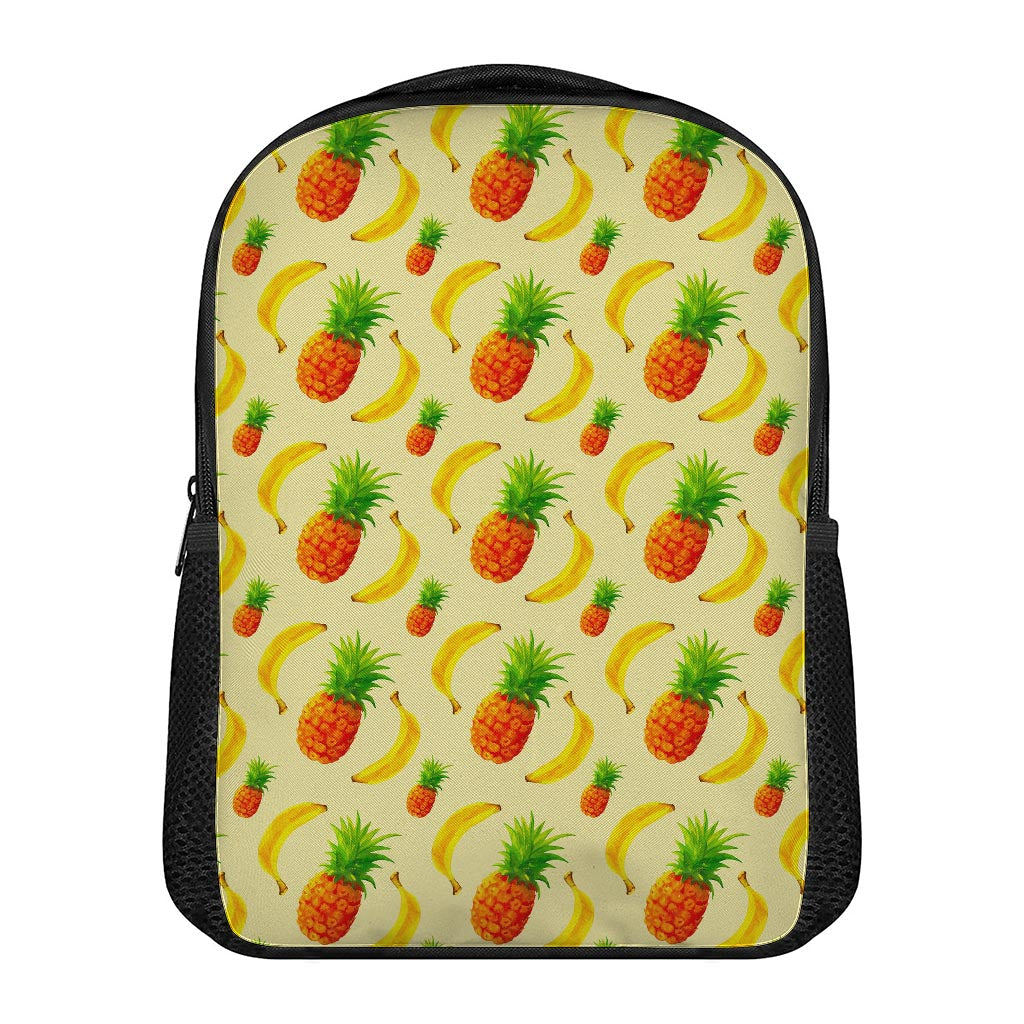 Banana Pineapple Pattern Print Casual Backpack