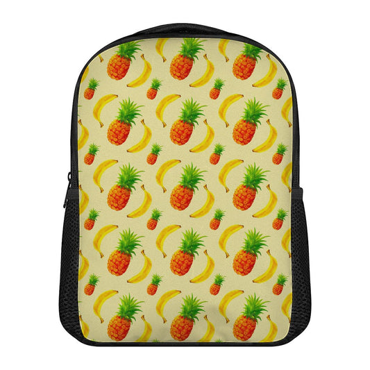 Banana Pineapple Pattern Print Casual Backpack