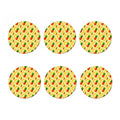 Banana Pineapple Pattern Print Coaster Set