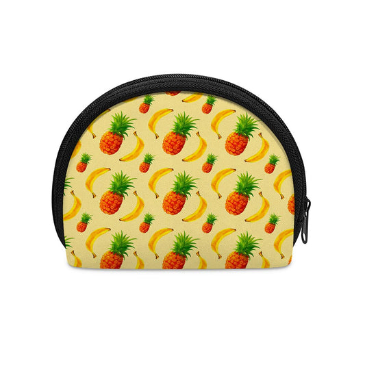 Banana Pineapple Pattern Print Coin Purse