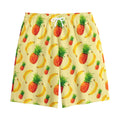 Banana Pineapple Pattern Print Cotton Shorts