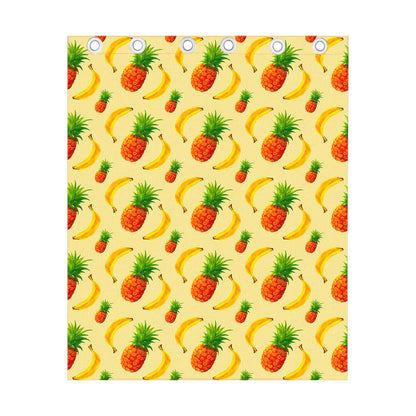 Banana Pineapple Pattern Print Curtain