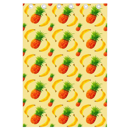 Banana Pineapple Pattern Print Curtain