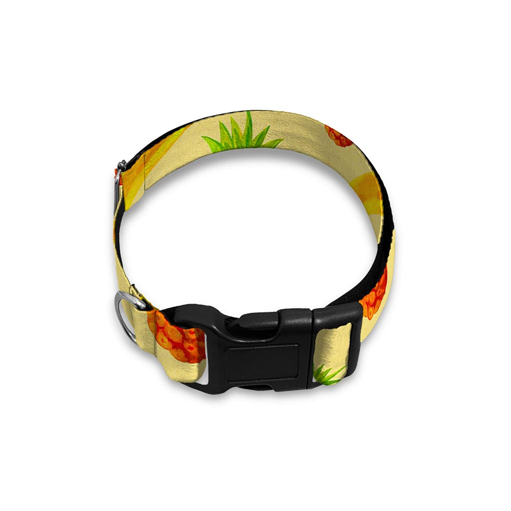 Banana Pineapple Pattern Print Dog Collar