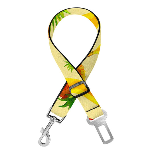 Banana Pineapple Pattern Print Dog Seat Belt