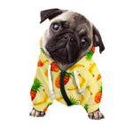 Banana Pineapple Pattern Print Dog Zip Up Hoodie