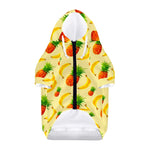 Banana Pineapple Pattern Print Dog Zip Up Hoodie