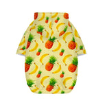 Banana Pineapple Pattern Print Dog Zip Up Hoodie