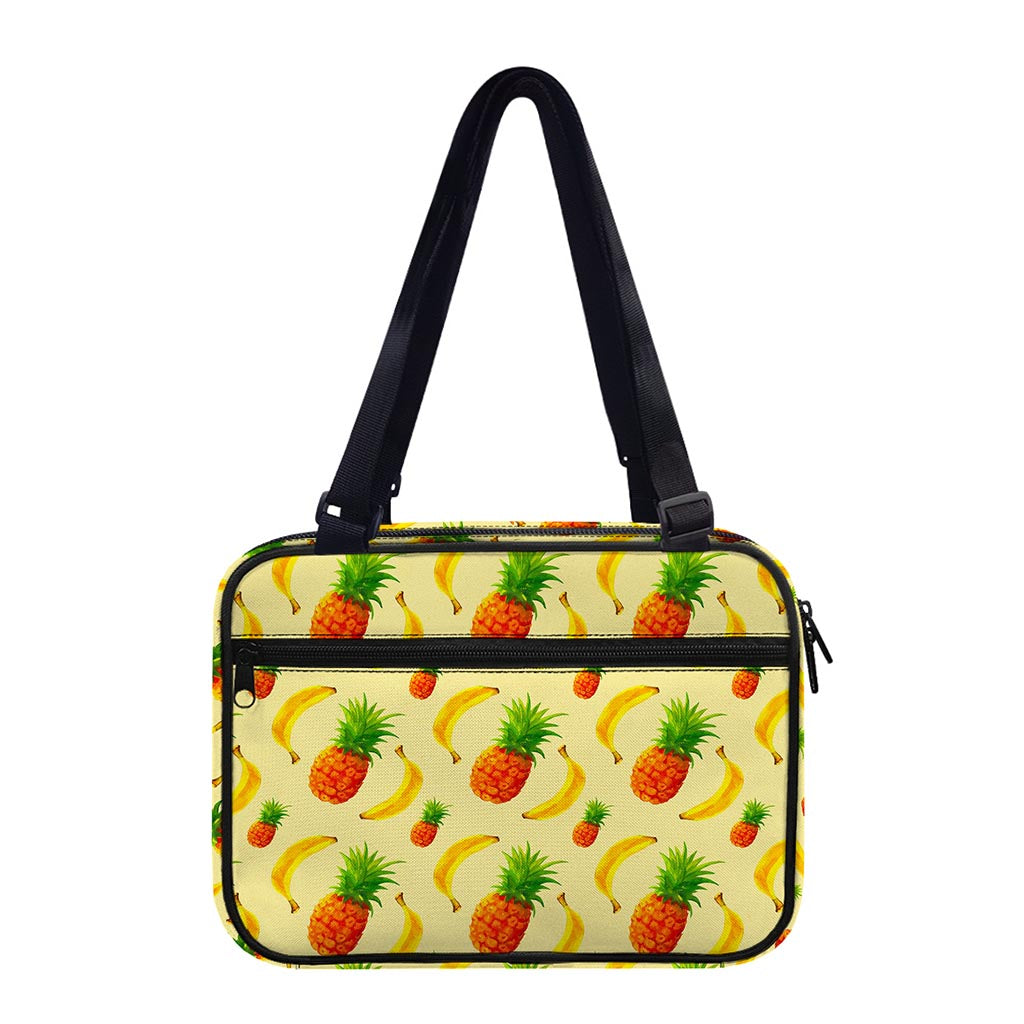 Banana Pineapple Pattern Print Double Strap Bible Bag