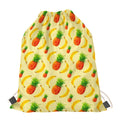 Banana Pineapple Pattern Print Drawstring Bag