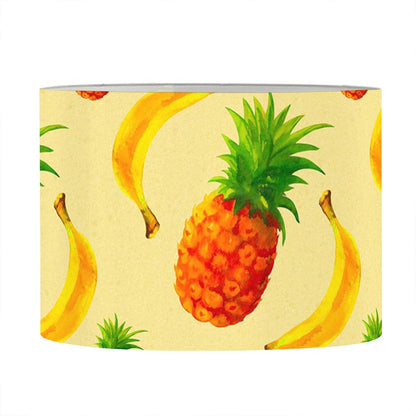 Banana Pineapple Pattern Print Drum Lamp Shade