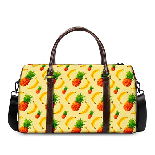 Banana Pineapple Pattern Print Duffle Bag