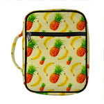 Banana Pineapple Pattern Print Front Pocket Bible Bag