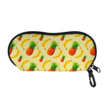 Banana Pineapple Pattern Print Glasses Case