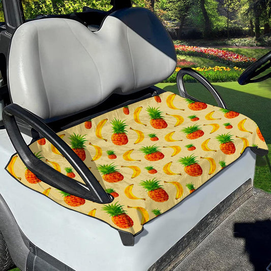 Banana Pineapple Pattern Print Golf Cart Seat Cover