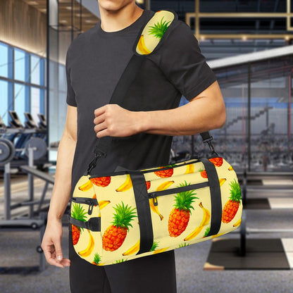 Banana Pineapple Pattern Print Gym Bag