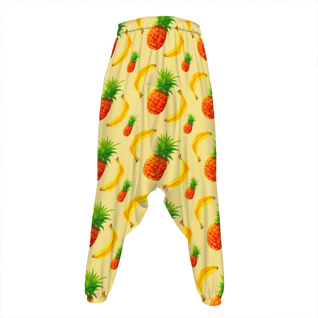 Banana Pineapple Pattern Print Hammer Pants