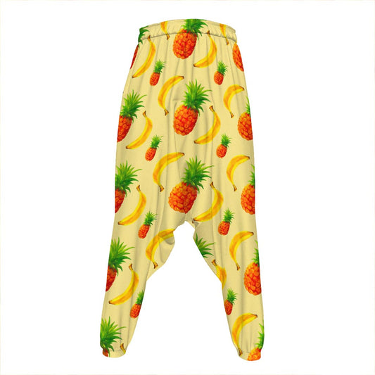 Banana Pineapple Pattern Print Hammer Pants