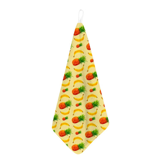 Banana Pineapple Pattern Print Hand Towel