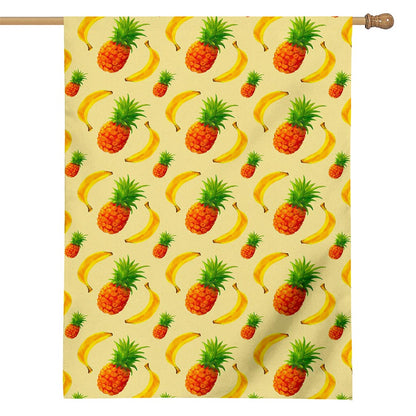 Banana Pineapple Pattern Print House Flag