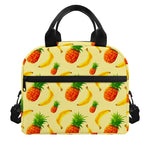 Banana Pineapple Pattern Print Insulated Lunch Bag
