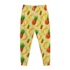 Banana Pineapple Pattern Print Jogger Pants