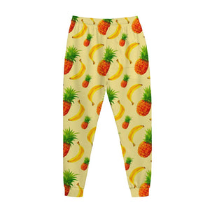 Banana Pineapple Pattern Print Jogger Pants