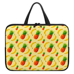 Banana Pineapple Pattern Print Laptop Sleeve With Handle