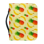 Banana Pineapple Pattern Print Leather Bible Cover