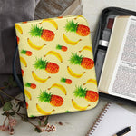 Banana Pineapple Pattern Print Leather Bible Cover