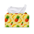 Banana Pineapple Pattern Print Leather Tissue Box Cover